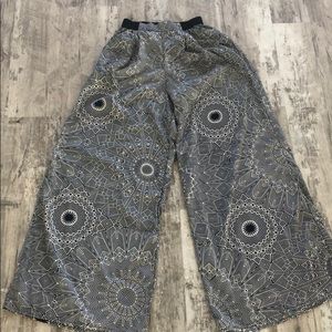 Wide Leg High Waist Patterned Pant